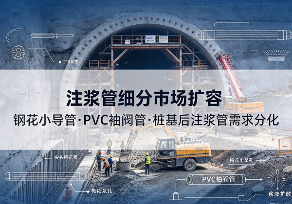 普洱注浆管细分市场扩容，隧道钢花小导管、PVC 袖阀管、桩基后注浆管需求分化